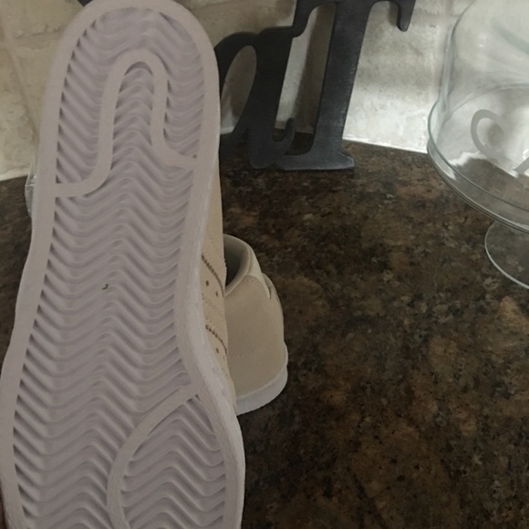 COPY - Rose Gold shell toe Adidas with hidden wedges. - Picture 3 of 3